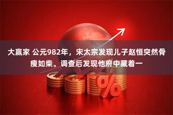 大赢家 公元982年，宋太宗发现儿子赵恒突然骨瘦如柴。调查后发现他府中藏着一